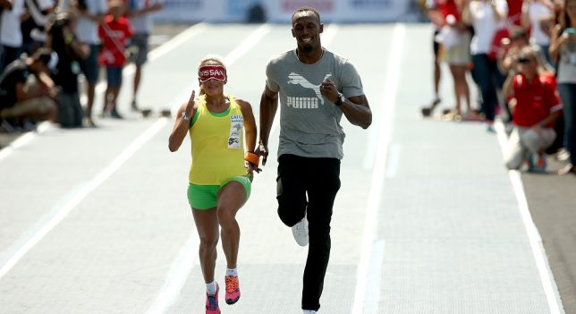 Nota: Usain Bolt guía a la campeona del mundo ciega