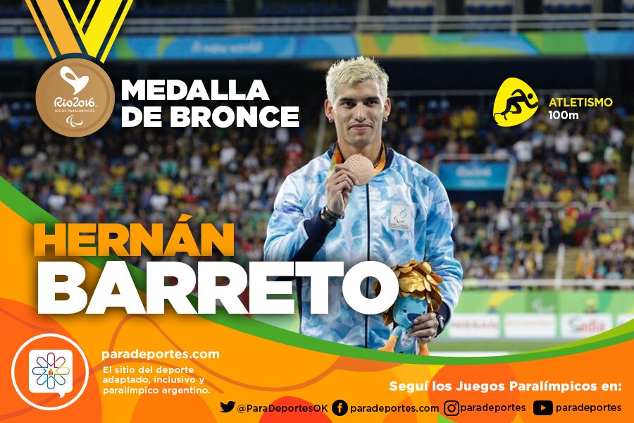 Nota: Atletismo: ¡Medalla de bronce para Hernán Barreto!