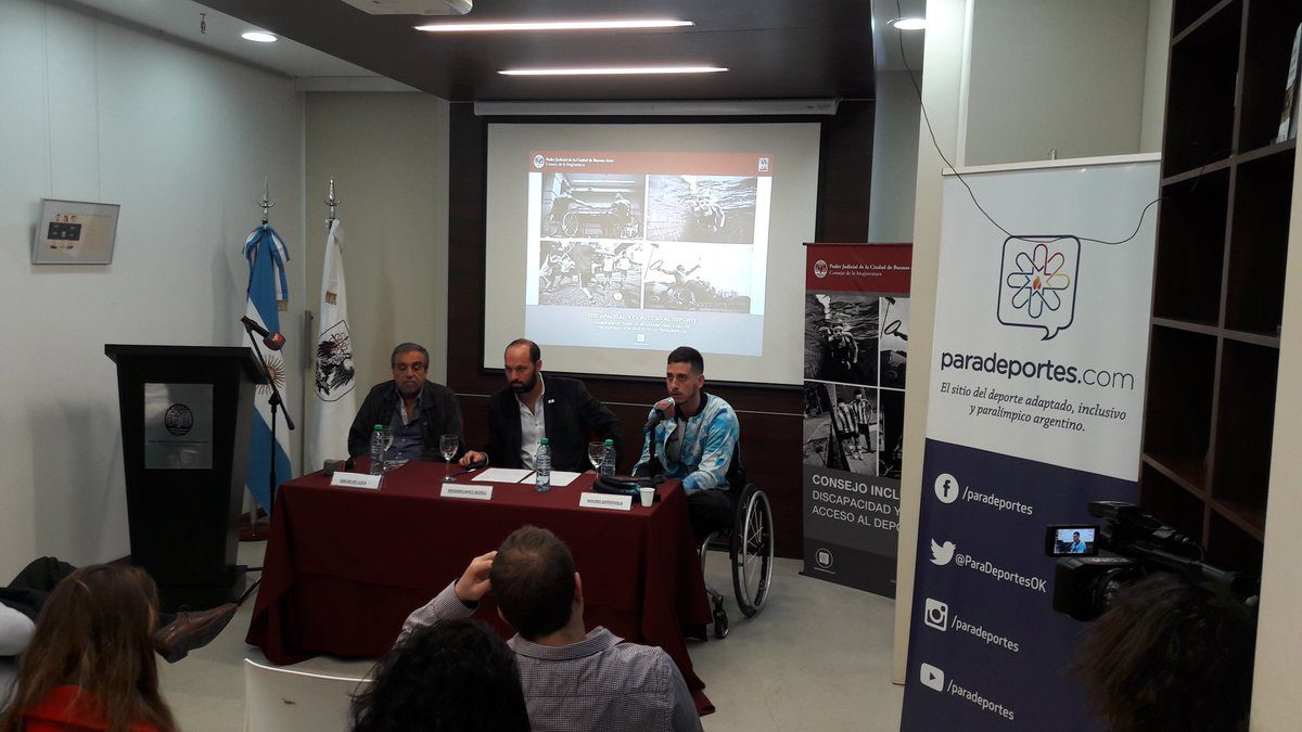 Nota: Charla abierta sobre “discapacidad y acceso al deporte”,  organizada por el consejo de la magistratura de la ciudad