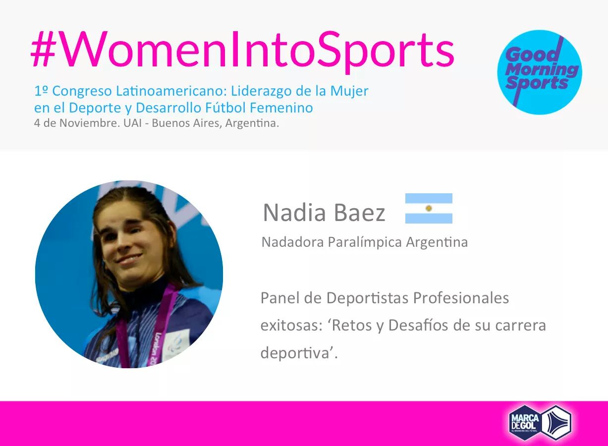 Nota: Nadia Báez, protagonista en #WomenIntoSports