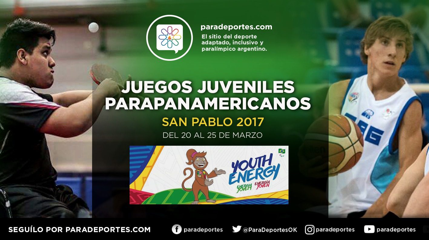 Nota: Ya está la lista de Argentina para los Juegos Parapanamericanos Juveniles São Paulo 2017