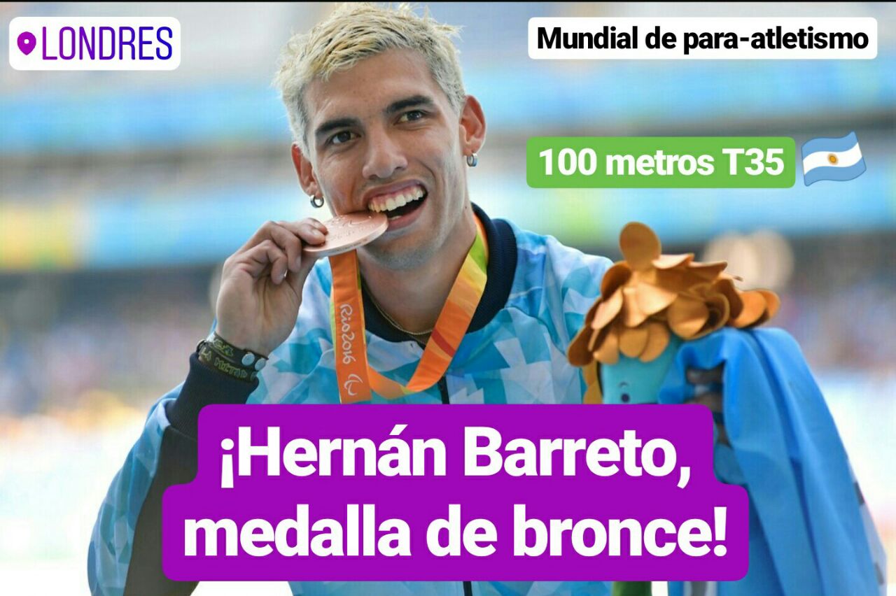 Nota: Mundial de Para-Atletismo: Hernán Barreto y otro bronce para hacer historia