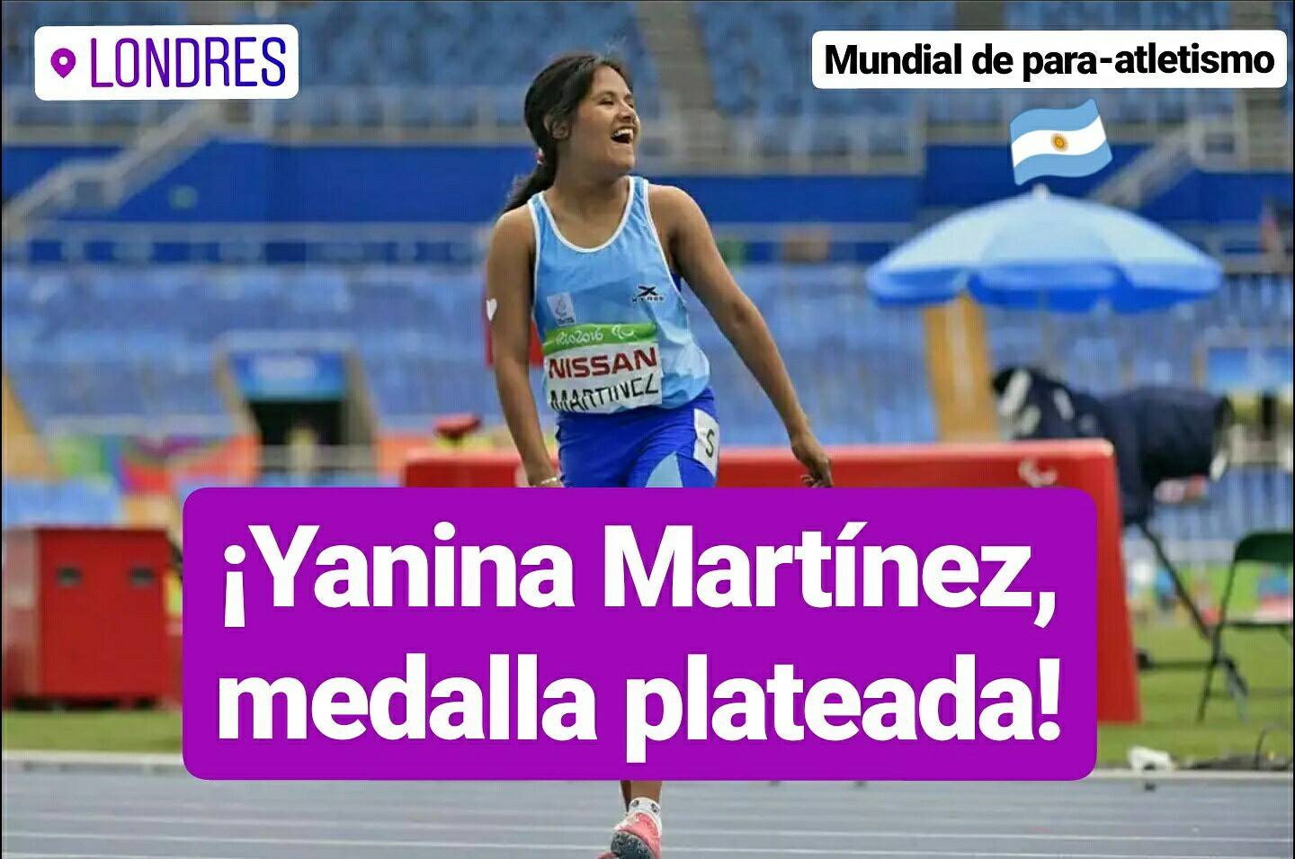 Nota: Mundial de para-atletismo: ¡Yanina Martínez, medalla plateada!