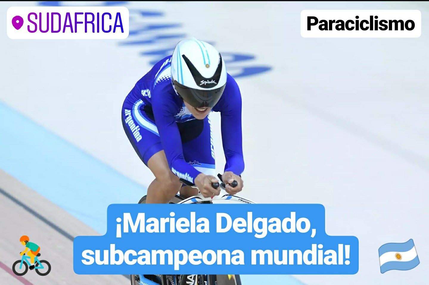 Nota: Paraciclismo: ¡Mariela Delgado, subcampeona del mundo!