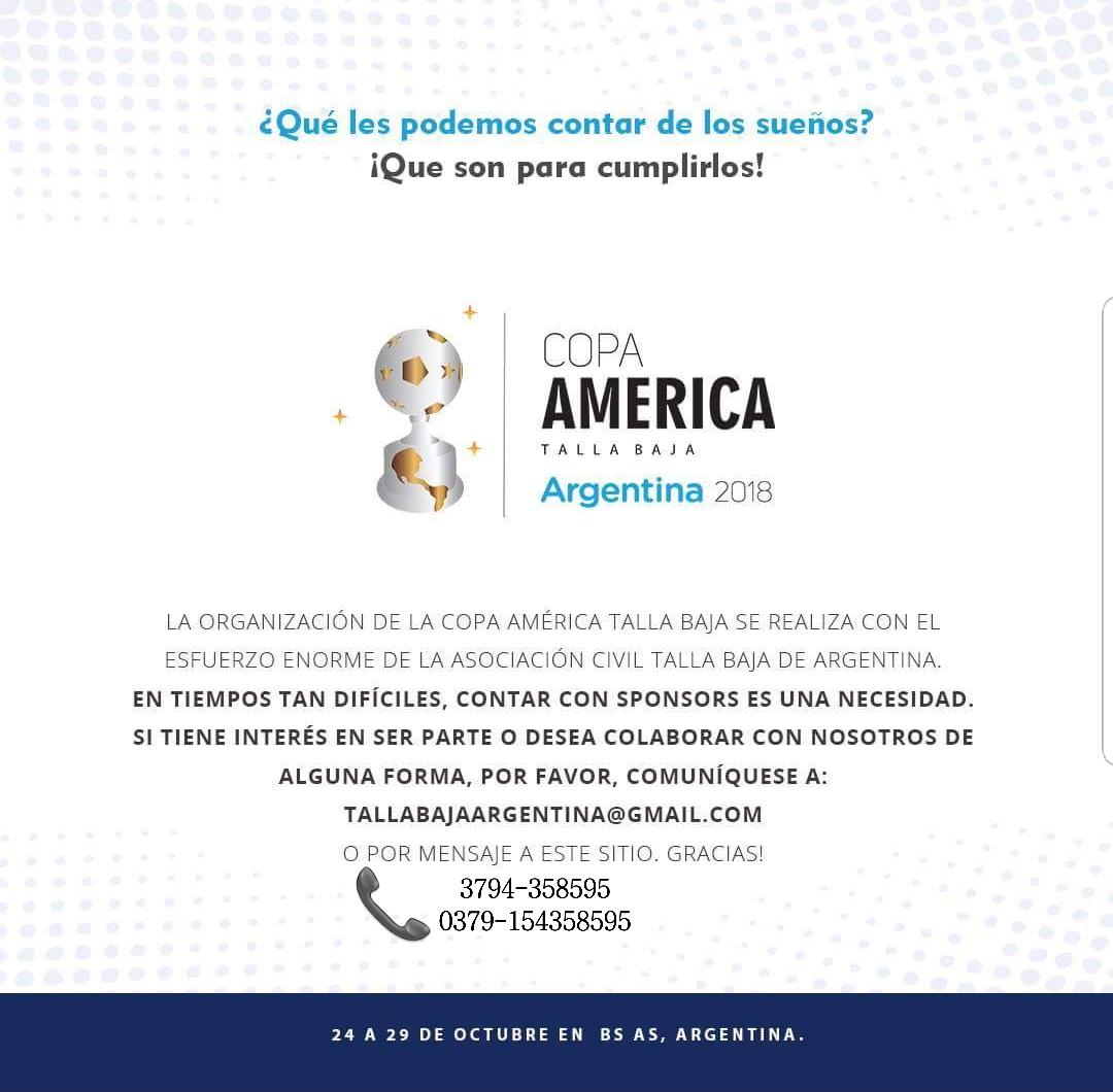 Nota: La Selección Argentina de talla baja busca fondos para la Copa América