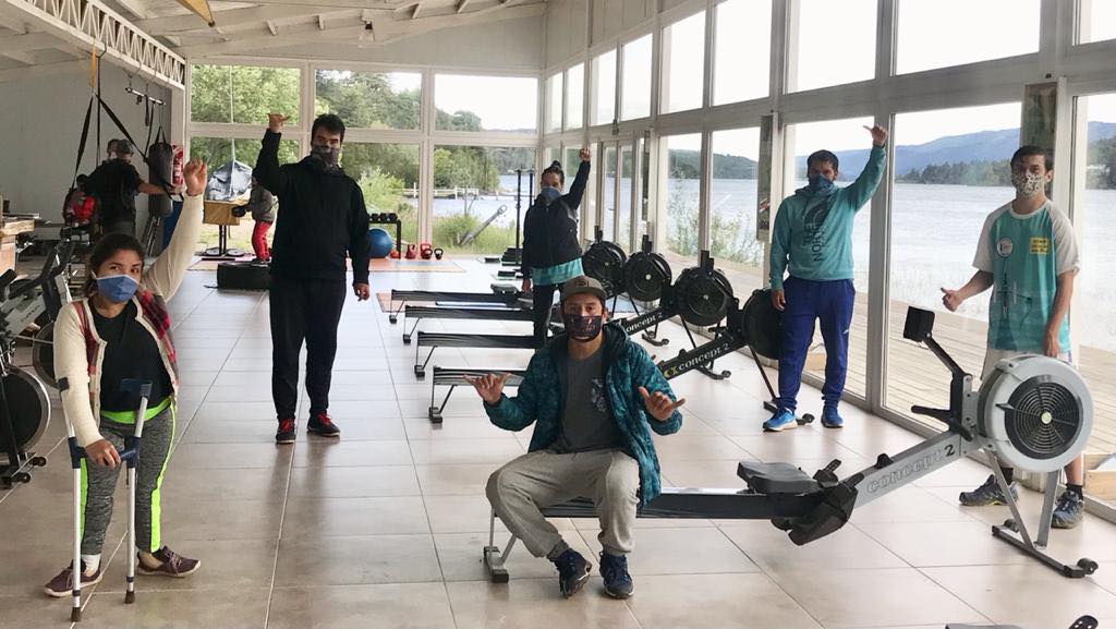 Nota: El equipo barilochense de remo adaptado participó de una regata virtual