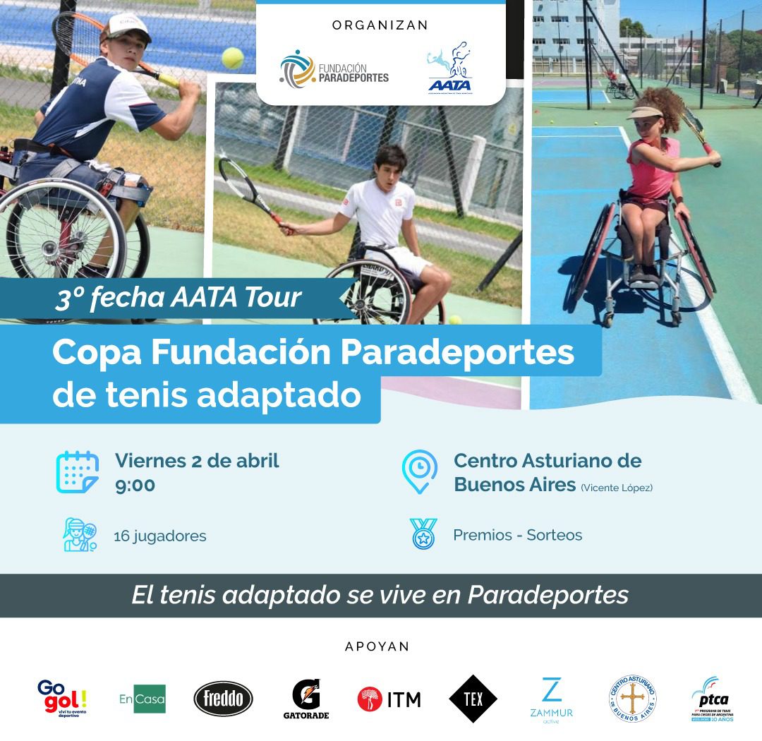 Nota: AATA Tour: Se viene la 1º edición de la “Copa Fundación Paradeportes” de tenis adaptado 2021 en Vicente López