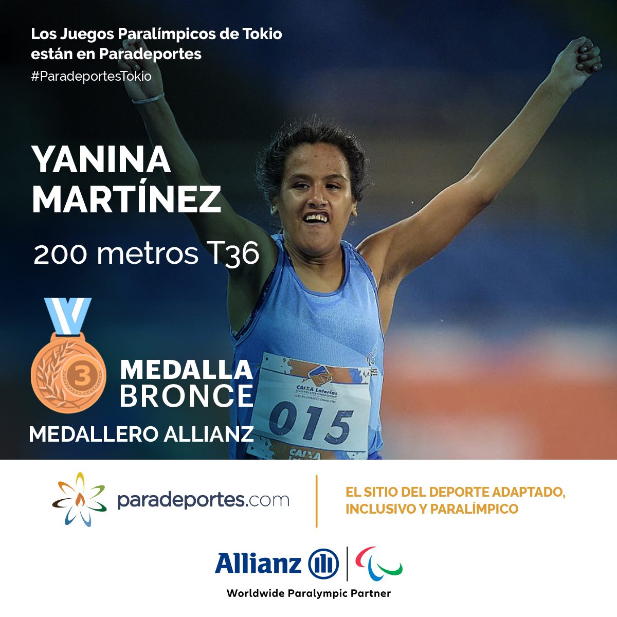 Nota: Yanina Martínez, medallista de bronce en los Juegos Paralímpicos