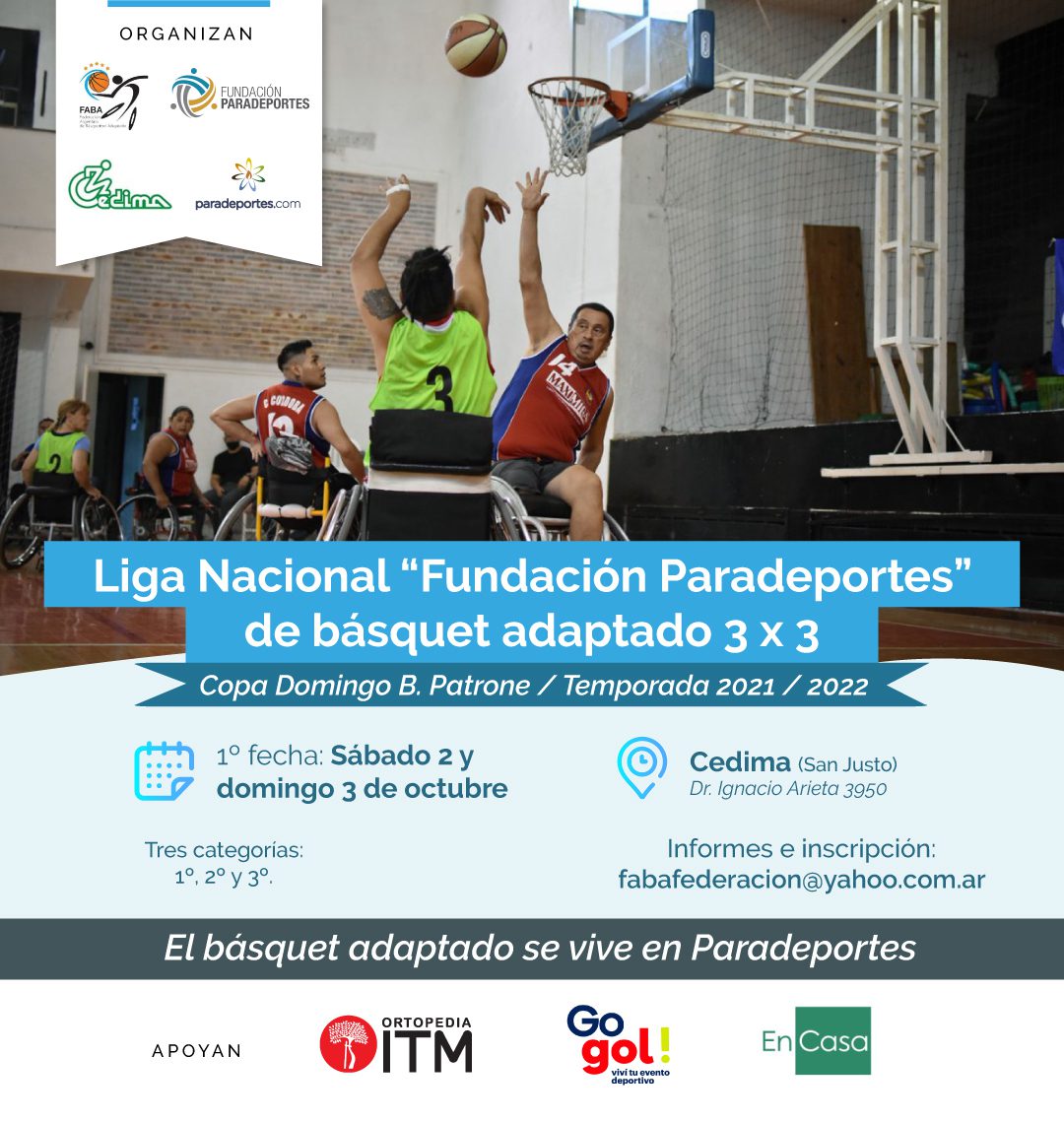 Nota: Vuelve el básquet adaptado 3 x 3: comienza la Liga Nacional "Fundación Paradeportes"