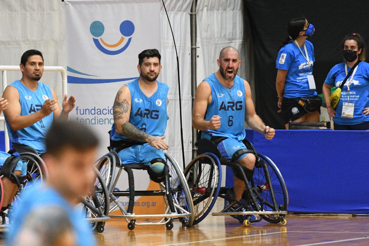 Nota: Argentina ganó un partido clave y sueña con el título en el Campeonato Sudamericano masculino de básquet sobre silla de ruedas