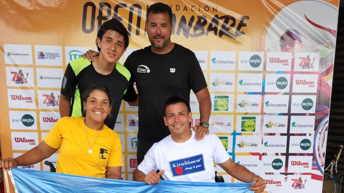 Nota: Tenis adaptado: Moreno, Casco y Lazarte, otra vez campeones en Colombia