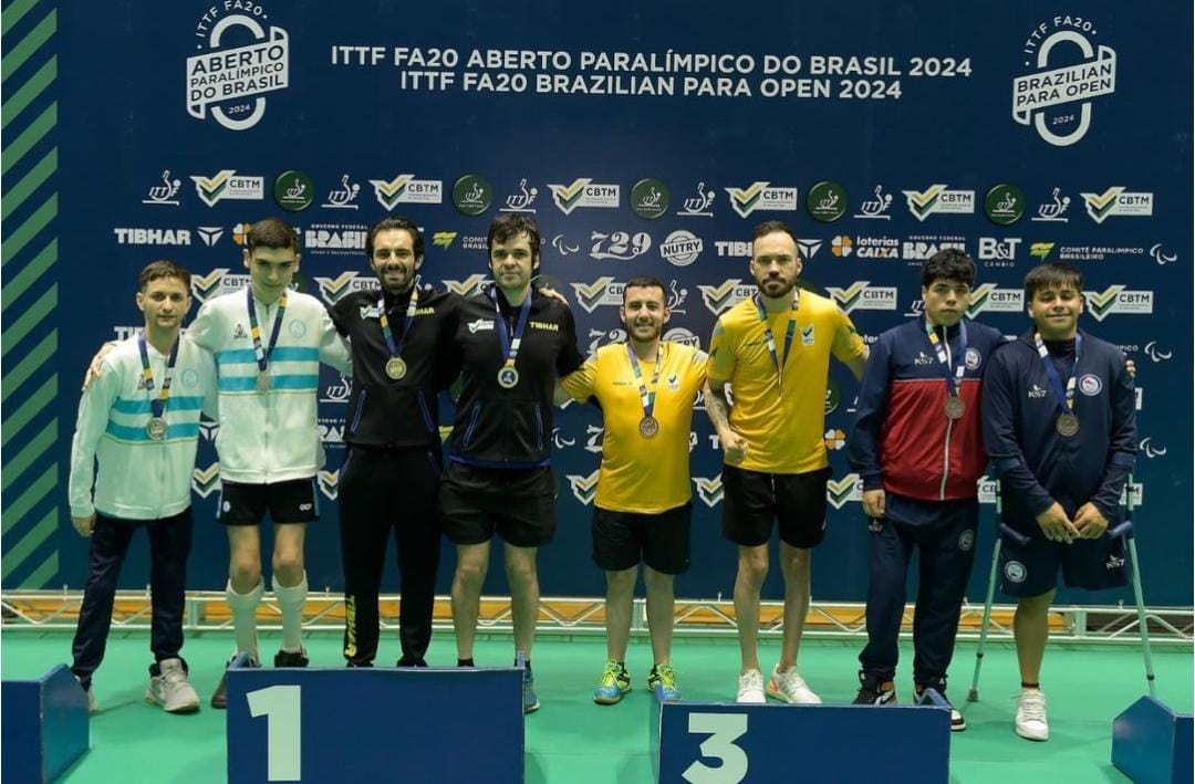 Nota: TENIS DE MESA ADAPTADO: UNA MEDALLA PLATEADA Y DOS DE BRONCE, LA COSECHA ARGENTINA EN EL ABIERTO DE BRASIL