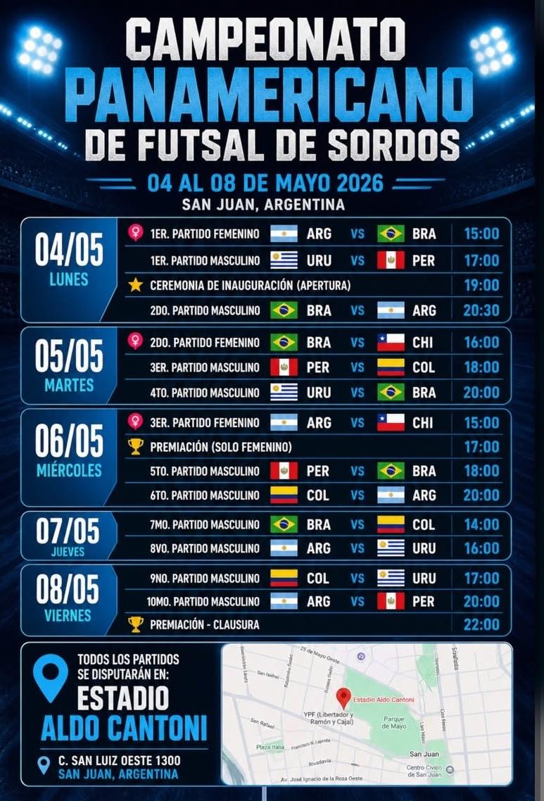 Nota: FUTSAL PARA SORDOS: SAN JUAN RECIBIRÁ EL PANAMERICANO