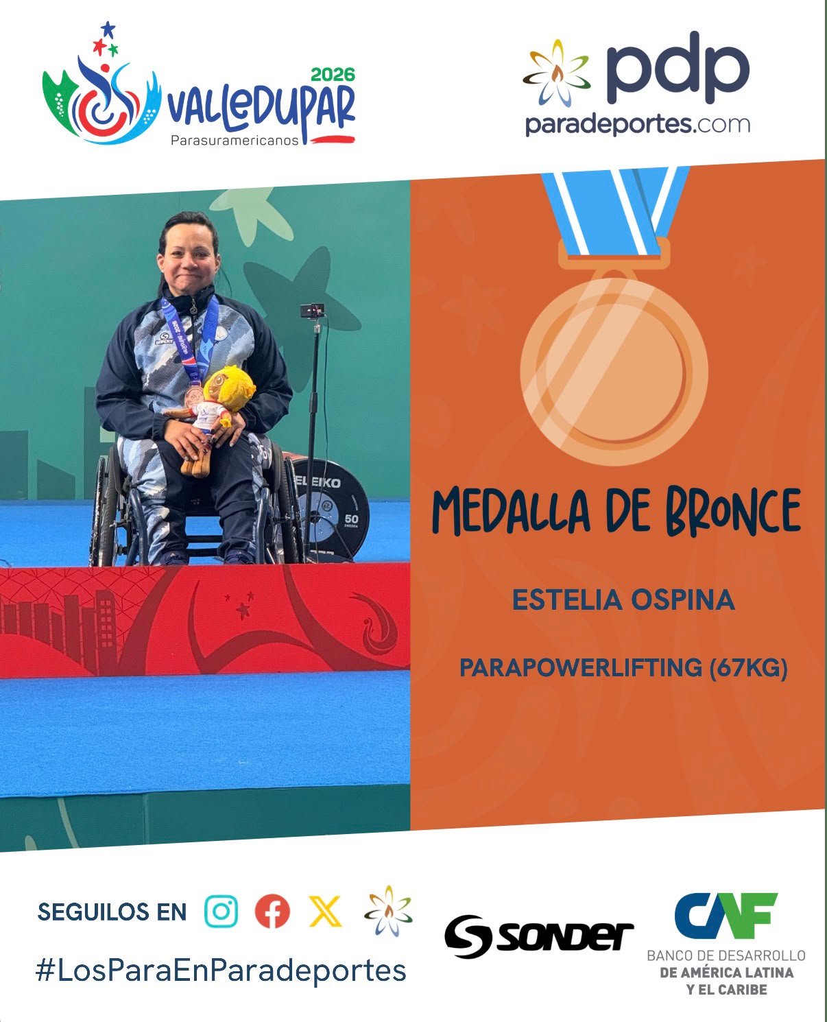 Nota: DÍA 3 / VALLEDUPAR 2026: OSPINA, BRONCE EN LEVANTAMIENTO DE PESAS